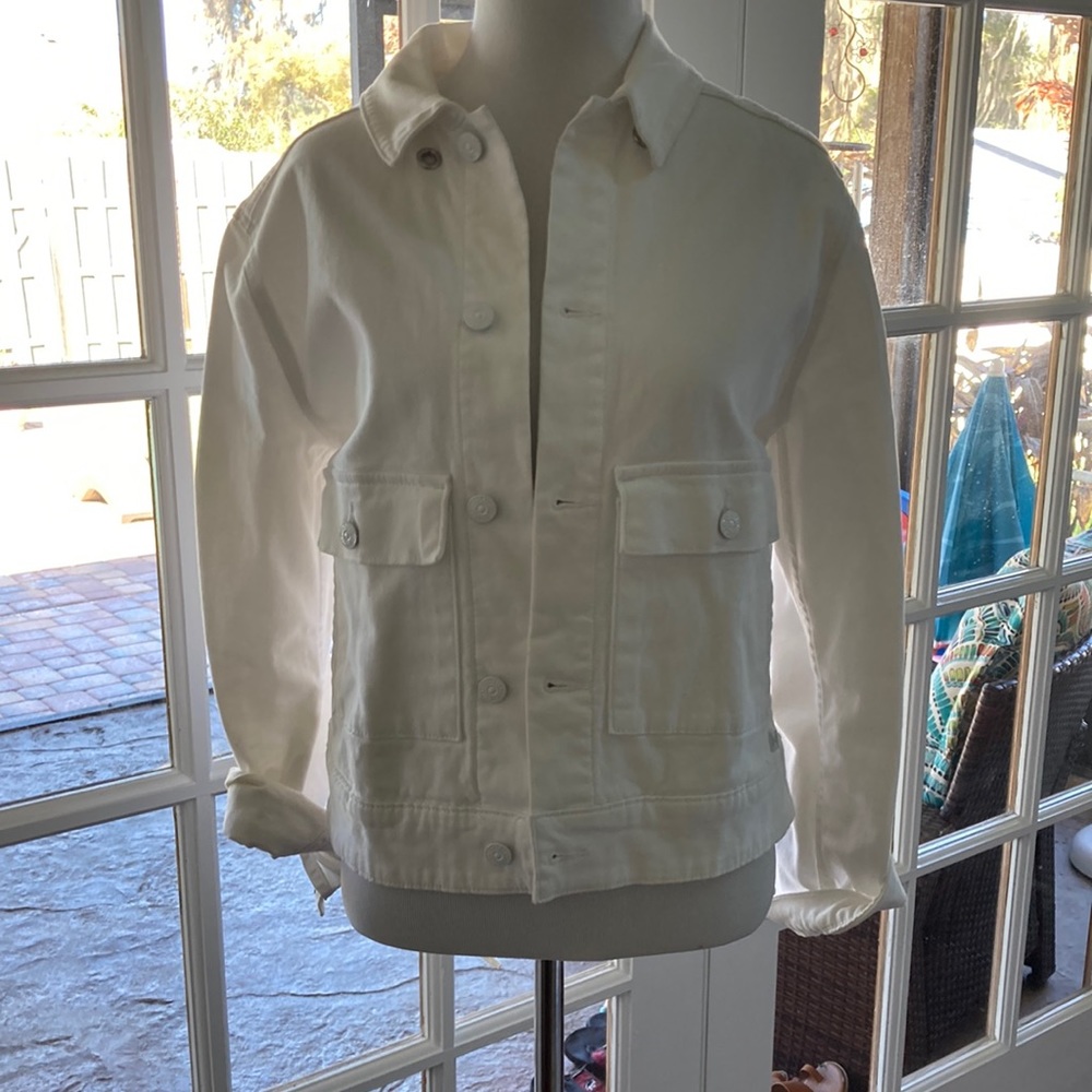 LuLaRoe White Jean Jacket